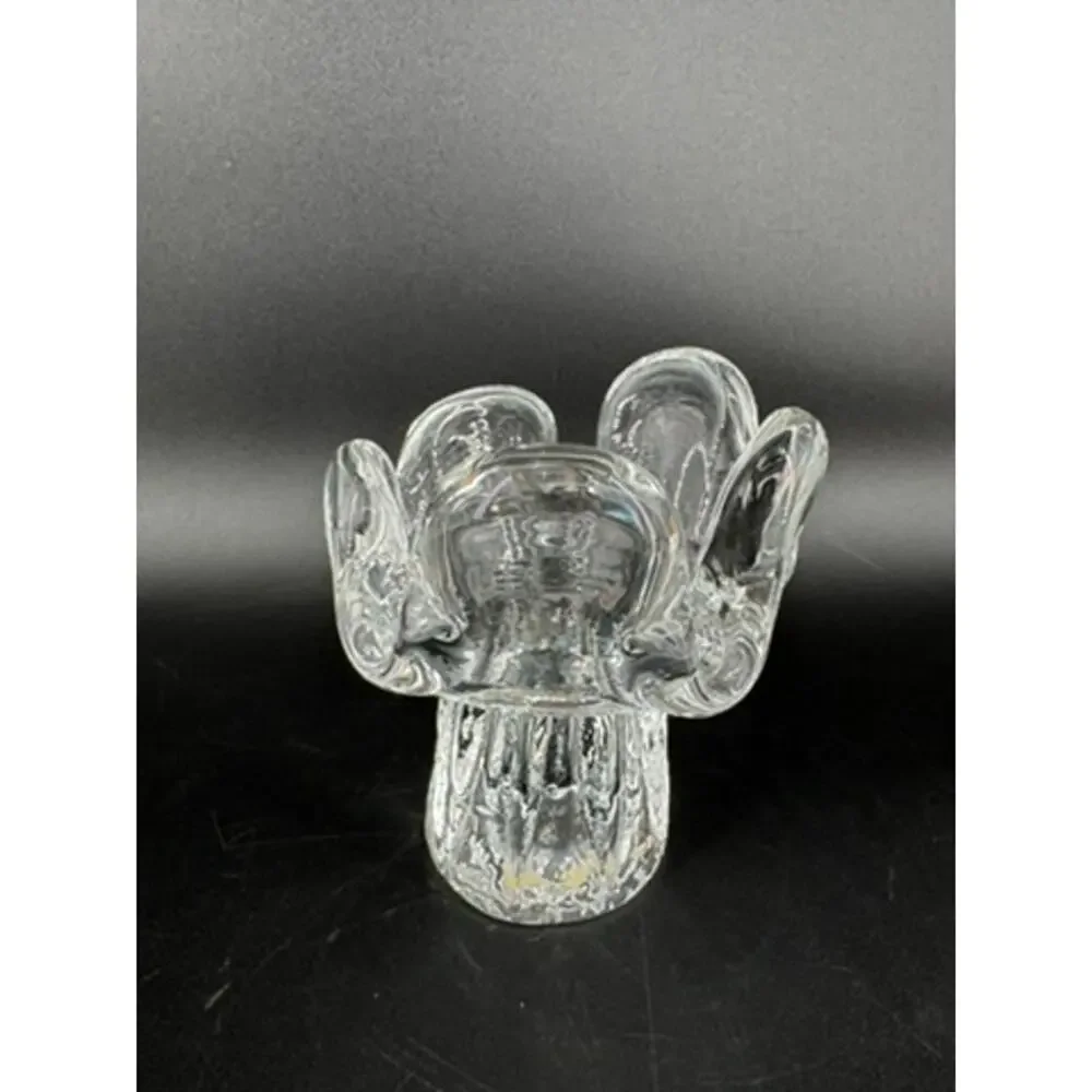 Kosta Boda Sunflower Glass Candle Holder Göran Wärff Swedish Art Glass 4.75